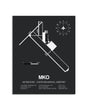 Gray Framed Muskogee-Davis Regional Airport layout wall art poster