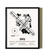 Framed Sarasota / Bradenton International Airport wall art poster in black frame