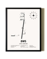 Framed Apex Airpark wall art poster in black frame
