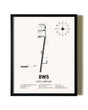 Framed Apex Airpark wall art poster in black frame
