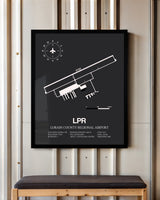 Frame color options for Lorain County Regional Airport Wall Art