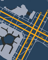 Closeup View of San Francisco International Airport poster