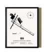 Framed Mansfield Municipal Airport wall art poster in black frame