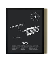 Unframed Sheremetyevo International Airport map print poster