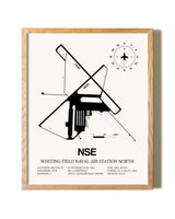 Whiting Field Naval Air Station North framed print in natural wood frame
