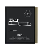 Unframed Red Wing Regional Airport map print poster