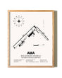 Rick Husband Amarillo International Airport framed print in natural wood frame