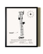 Framed William R. Pogue Municipal Airport wall art poster in black frame