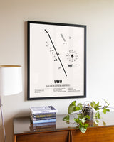 Salmon River Airfield aviation wall décor in black wood frame