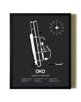 Unframed Yokota Air Base map print poster