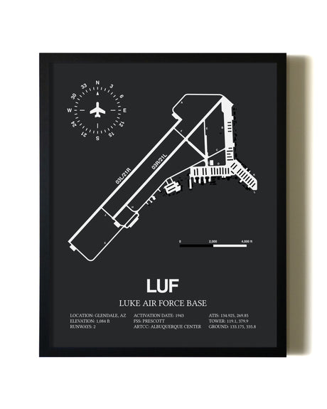 Unframed Luke Air Force Base map print poster