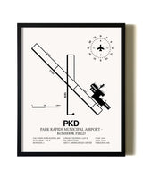 Framed Park Rapids Municipal Airport-Konshok Field wall art poster in black frame