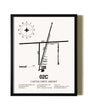 Framed Capitol Drive Airport wall art poster in black frame