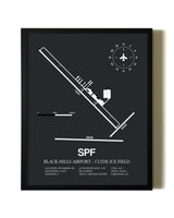 Unframed Black Hills Airport-Clyde Ice Field map print poster