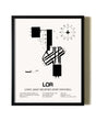 Framed Lowe Army Heliport (Fort Novosel) wall art poster in black frame