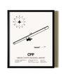 Framed Greene County Regional Airport wall art poster in black frame