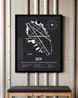 Frame color options for St. Paul Downtown Airport Holman Field Wall Art