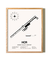 Heber Valley Airport framed print in natural wood frame