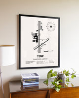 Tradewind Airport aviation wall décor in black wood frame