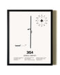 Framed Merkle Airport wall art poster in black frame