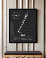 Frame color options for Winona - Montgomery County Airport Wall Art