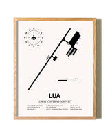 Luray Caverns Airport framed print in natural wood frame