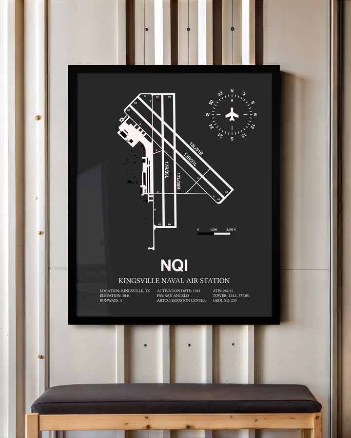 Frame color options for Kingsville Naval Air Station Wall Art