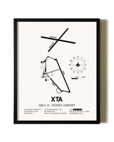 Framed Homey Airport - Area 51 wall art poster in black frame