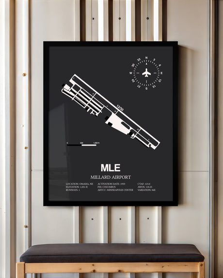Frame color options for Millard Airport Wall Art