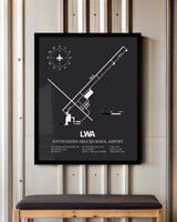 Frame color options for South Haven Area Regional Airport Wall Art