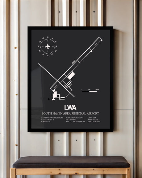 Frame color options for South Haven Area Regional Airport Wall Art