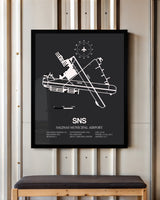 Frame color options for Salinas Municipal Airport Wall Art