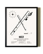 Framed Marion Municipal Airport-McKinney Field wall art poster in black frame