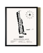 Framed Renton Municipal Airport wall art poster in black frame