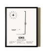 Framed Heinen Airport wall art poster in black frame