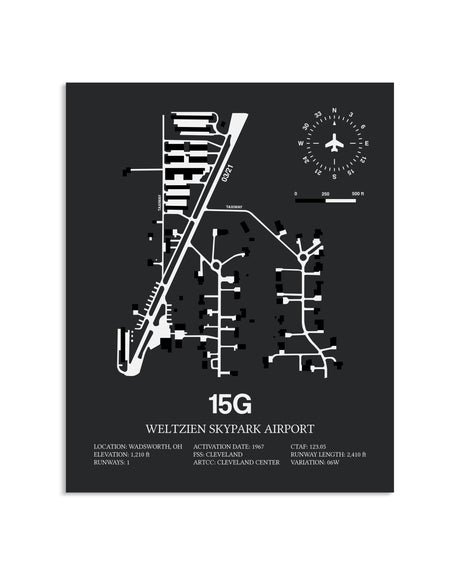 Gray Framed Weltzien Skypark Airport layout wall art poster