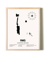 Ramstein Air Base framed wall art in white frame