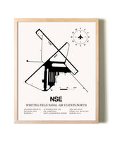 Whiting Field Naval Air Station North framed wall art in white frame