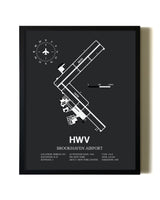 Unframed Brookhaven Airport map print poster