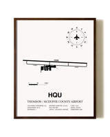 Thomson / McDuffie County Airport aviation print in walnut frame