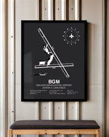 Frame color options for Greater Binghamton Airport / Edwin A. Link Field Wall Art