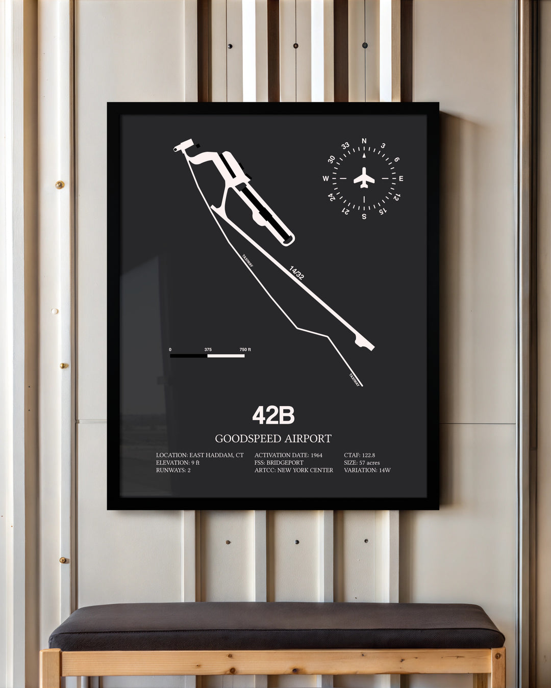 Frame color options for Goodspeed Airport Wall Art