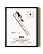 Framed South Texas International Airport At Edinburg wall art poster in black frame