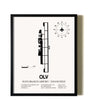 Framed Olive Branch Airport / Taylor Field wall art poster in black frame