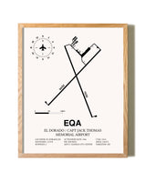 El Dorado / Captain Jack Thomas Memorial Airport framed print in natural wood frame