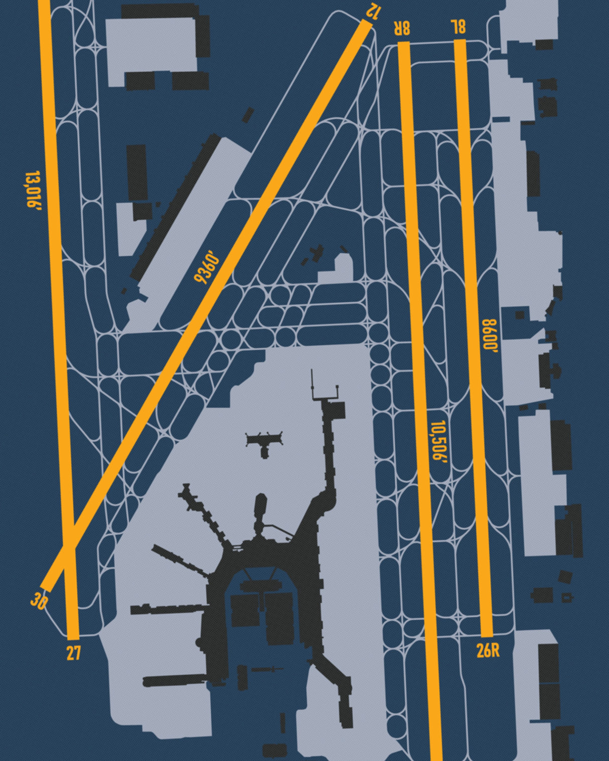 Closeup View of Miami International Airport poster