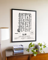 Naper Aero Club Airport aviation wall décor in black wood frame