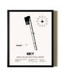 Framed Marco Island Executive Airport wall art poster in black frame