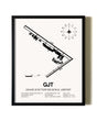 Framed Grand Junction Regional Airport wall art poster in black frame