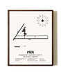 Frankfort Clinton County Regional Airport aviation print in walnut frame